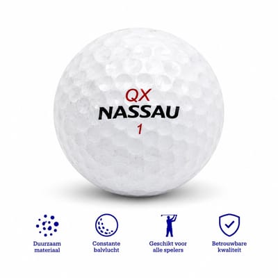 QX Soft Nassau Golfbal – Hoge Elasticiteit – 3 Stuks – Premium Kwaliteit