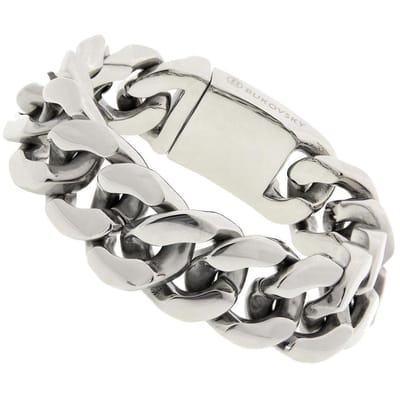 Bukovsky - Stalen Schakelarmband - "Gorgeous" - 19,5 cm - Zilverkleur - Gepolijst - Glanzend - Rvs - 316L Stainless Steel