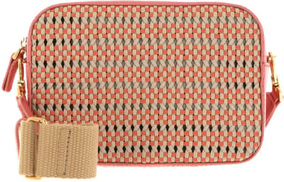 COCCINELLE Schoudertas Mini Bag Woven Crossbody Mul. Geran / Geran Oranje Beige