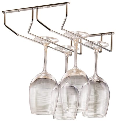 Dailygoody - 13 inch - Dubbele rij - Onderkast wijn glazen houder