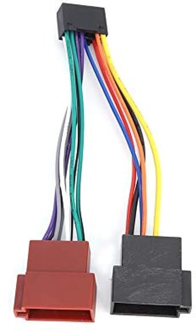 Dailygoody - Harnasconnectoradapter 16-pins ISO-bus - Geschikt voor CD/MP3-spelers - Eenvoudige installatie - Standaard ISO-stekker - Voor autoradio's