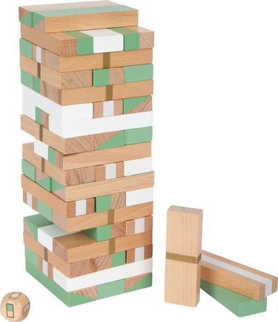 Small Foot - Wooden Wobble Tower Game Gold Edition