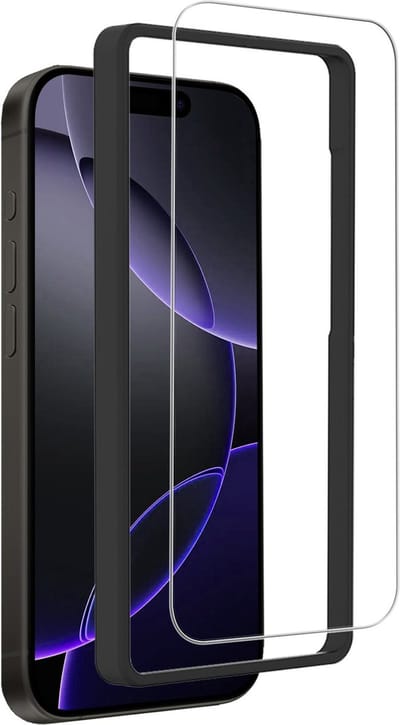 Screenprotector - Geschikt voor Apple iPhone 16 Pro - Met Installatie Frame - Beschermglas - Gehard Glas - Tempered Glass - Screen Protector