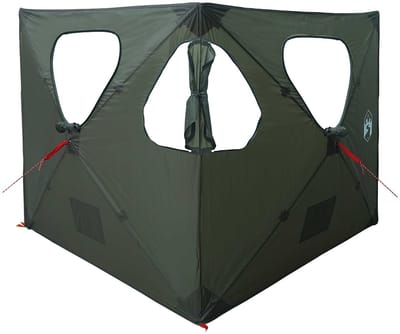 vidaXL - Jacht - Tent - 145 - x - 145 - x - 150 - cm - Leger - Groen - Polyester - en - Staal