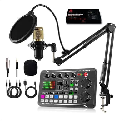 Podcast Starterspack - Opname Set - Audio Productie - XLR Condensator - 70x22x8 cm