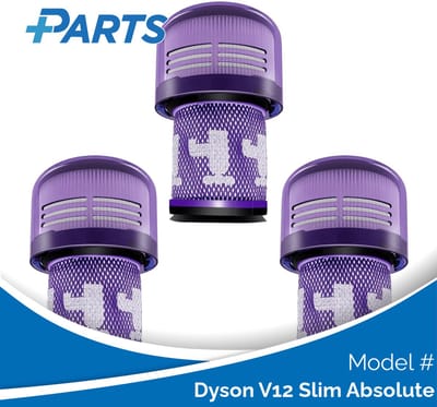 Dyson V12 Slim Absolute Filters (3 Stuks, Plus.Parts® alternatief voor 971517-01)