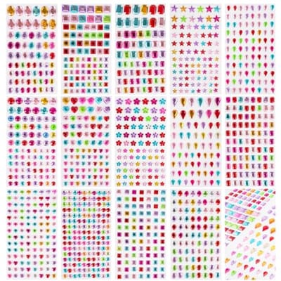 Edelsteen Stickers - Strass Decoratie - Hobby Creaties - Zelfklevend Acryl - 1200+ Stuks - Meerdere Kleuren