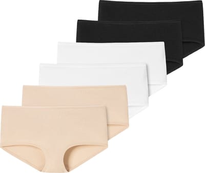 Schiesser Dames shorts slip 6 pack 95/5 cotton