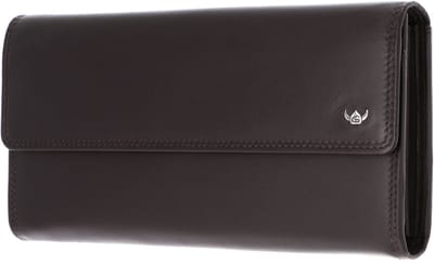Golden Head Leren portemonnee Polo RFID Protect Damenbörse 2088 Dunkelbraun donkerbruin