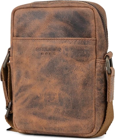 Leer Vintage Schoudertas voor Mannen - Bruin, Crossbody Tas