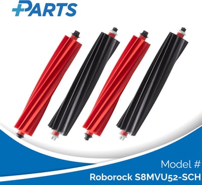 Roborock S8MVU52-SCH Borstels (4 Stuks, Plus.Parts® alternatief voor 8.02.0322)