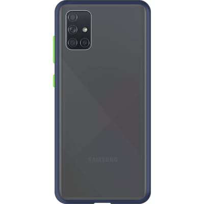 Samsung Galaxy A71 Back Cover - Blauw/Transparant