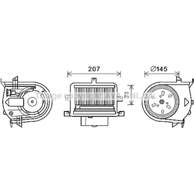 Elektromotor, interieurventilator AVA COOLING VN8350