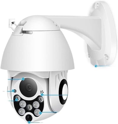 Beveiligingscamera - IP Camera Bewakingscamera - Huis Beveiligen - PTZ Pan Tilt Zoom - 1080P - Wit