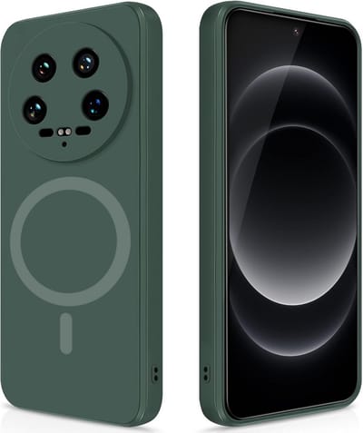 Stravo Hoesje Geschikt voor Xiaomi 14 Ultra – Siliconen Cover Hoes met MagSafe – Slank & Lichtgewicht – Schokbestendig – Anti-Fingerprint – Siliconen Case voor Xiaomi 14 Ultra - Groen