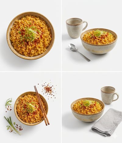 Maggi 2-Minute Instant Noodles Masala Smaak - 20 Pakjes x 70g, Originele Indiase Kruiden, Snel & Gemakkelijk Te Bereiden, Heerlijk & Hartig, Perfect voor Snacks of Hoofdmaaltijden, Met Kajal Stickers