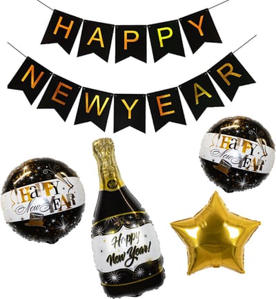 Happy New Year Versiering Slingers 2022 Oud En Nieuw Feest Artikelen Decoratie Helium Ballonnen Feest Versiering Goud