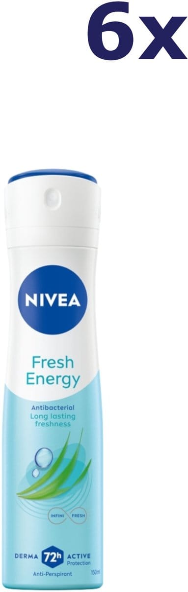 6x Nivea Deospray - Fresh Energy 150 ml
