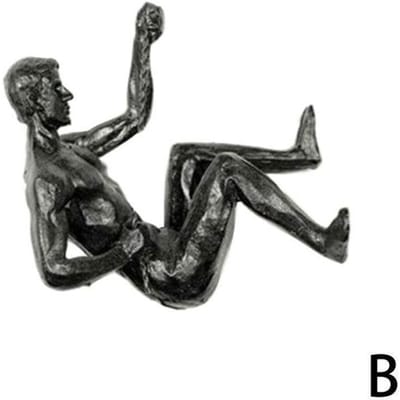 Atleet Rotsklimmen Man Hars Achtergrond Wanddecoratie Beeldhouwwerk Beeldjes Cadeau Decor Retro Nieuw gray