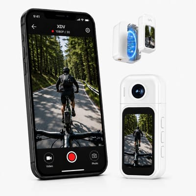 Mini Bodycam 1080P met WiFi & Charging Case – Handsfree POV Clipcamera met Magnetische Clip voor Fietsen, Outdoor & Reize