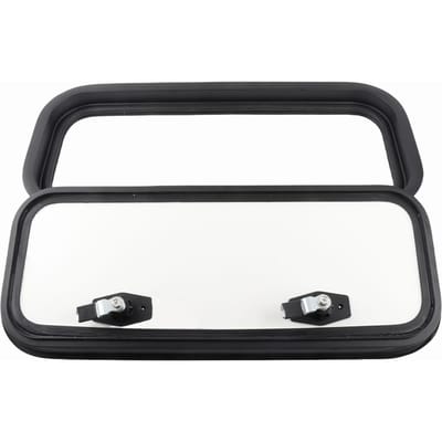 Porte de Trappe de Rangement pour Véhicule Récréatif avec Serrure 23,50x9,72in Montage en Surface Alliage d'Aluminium Porte d'Accès à Bagages pour Camping-Car Voyage black