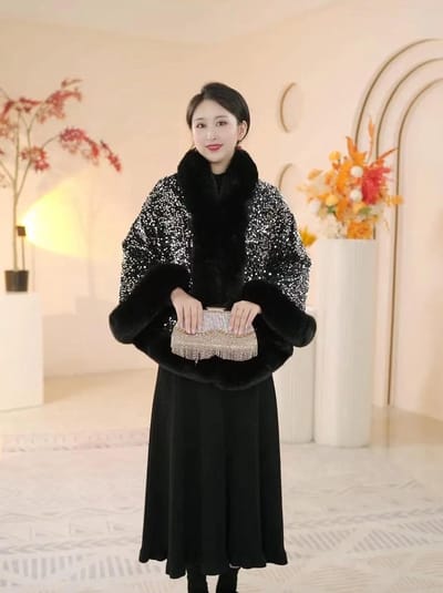 Dames Cape Poncho - Sjaal Deken - Warm Blijven - Zacht Kasjmier Gevoel - One Size S-5XL - Donkerrood