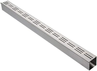 Afvoergoot Roestvrijstaal - Riolering Deksel - Water Afvoeren - U-vormig Ontwerp - 100cm Lengte - Zilver