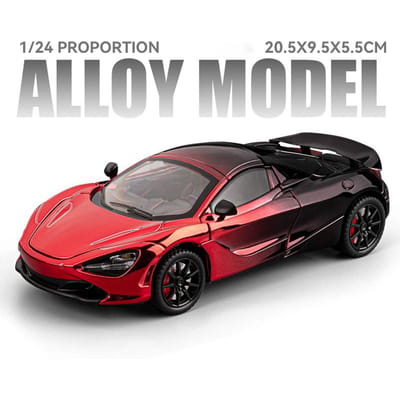 1:24 720S Senna Sportwagen Speelgoedmodel Legering Diecast Licht Muziek Simulatie Superauto Deuren Openende Modellen Kinderen Verzameling Cadeaus