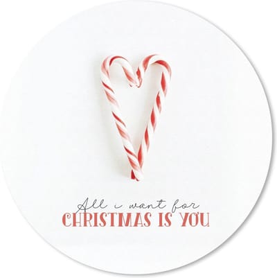 Muismat rond 20x20 cm - Mousepad Kerst - Snoep - Quote - Ronde muismatten - Kerst - Cadeau - Kerstcadeau voor mannen en voor vrouwen