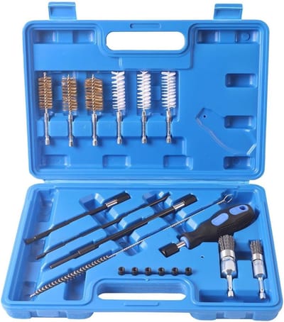 Injector Reinigingsset - Motoronderhoud Borstel - Brandstofsysteem Onderhoud - 19 Delige Gereedschapset - 335 cm - Niet gespecificeerd
