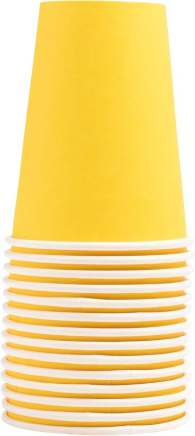 Bekers - 20cl - karton - geel