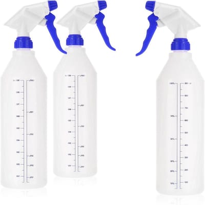 3x Spuitflessen met Schaalverdeling - Chemische Pompverstuivers voor Zuren en Oplosmiddelen - 900 ml
