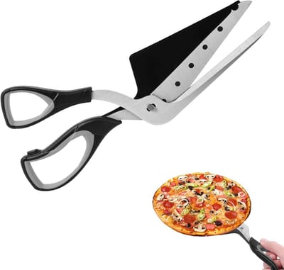 Multifunctionele Keuken Schaar voor het Snijden van Pizza, RVS, Ergonomisch Handvat, 27 cm, Ideaal voor Keuken en Koken