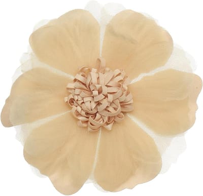 Stoffen Bloem Broche - Bloem Pin - Outfit Decoratie - Groot Elegant Ontwerp - 9 cm Bloem - Kaki