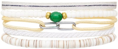 Azurro Tanziano Heren Armbanden Set – Natuursteen & Kralen – Verstelbaar 19–24 cm – Mannen Armband Casual – Cadeau voor Mannen & Vaderdag – Mediterrane Stijl