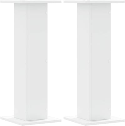 Luidsprekerstandaards Set van 2 - Wit Hout - Voor Home Cinema en Surround Sound