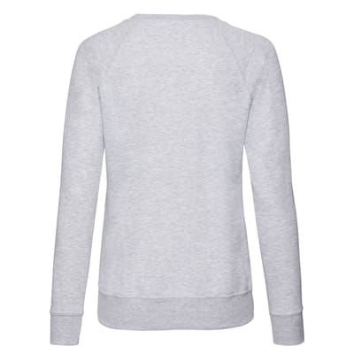 Fruit of the Loom Dames/Dames Lichtgewicht Lady Fit Raglan Sweatshirt (Heide Grijs)