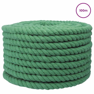 vidaXL - Katoenen - Touw - 20 - mm - 100 - m - Groen - 100% - katoen