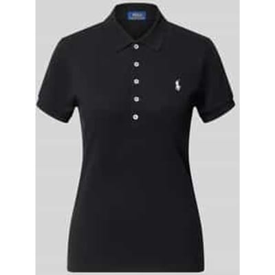 slim fit poloshirt van katoenmix