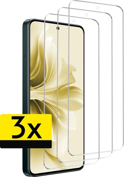 Screenprotector - Geschikt voor OPPO Reno 11F - 3 Stuks - Extra Sterk - Beschermglas - Gehard Glas - Tempered Glass - Screen Protector