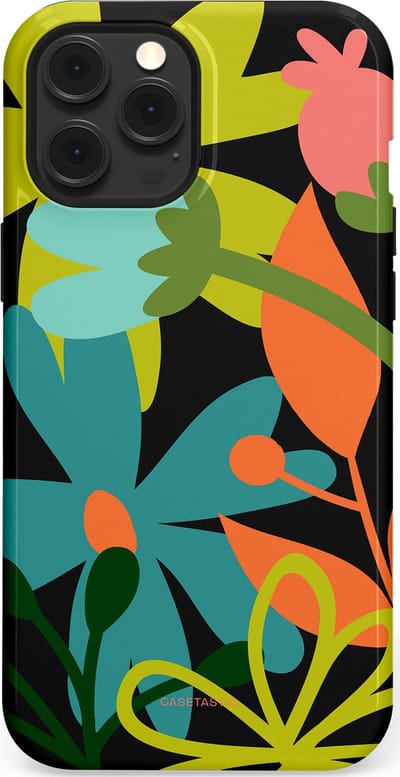 Casetastic Hoesje Geschikt voor Apple iPhone 12 Pro Max Magsafe - Stijlvolle Beschermende Duo-layer Case - Botanisch Feest