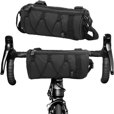 Dailygoods - Stuurtas voor fiets - Waterdichte frametas - Ruime inhoud van 2,5 liter - Geschikt voor mountainbike en racefiets - Met schouderriem - Vo...