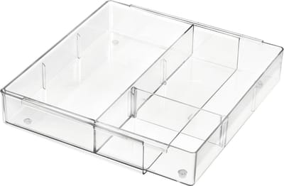 iDesign The Home Edit - The Home Edit Ladeorganizer Uitschuifbaar - Kunststof - Transparant -