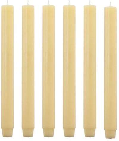 Cactula | Dinerkaarsen - Dikke kaarsen - Cream - 30 x 2.6 cm - 6 stuks - 20 Branduren