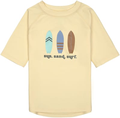 Lässig Zwemshirt met Korte Mouwen - Surfboards - Vanilla - Maat 62/68