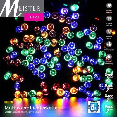 Meisterhome 400 led Multicolor - Kerstboom verlichting sfeer verlichting -Decoratie  Voor binnen & buiten - IP44 - CE GS TüV - 35m