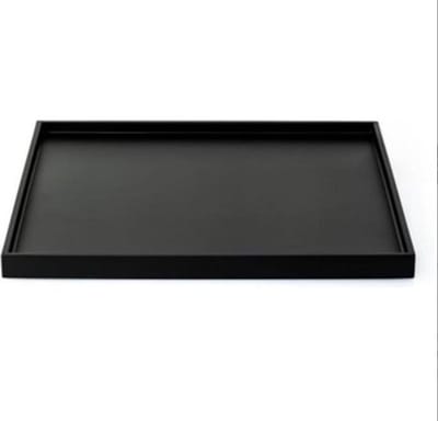 Blackk Interiors - Eiken fineer dienblad - Zwart - 90 x 90 x 4 cm (lxbxh)