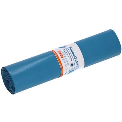 25 afvalzakken van gerecycleerd materiaal »PREMIUM PLUS&reg;« 120 liter blauw