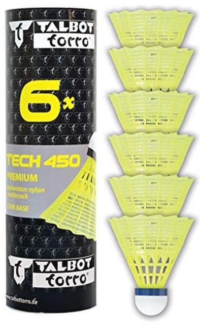 Premium Nylon Badminton Shuttlecocks - Box of 6, Multiple Colors and Speeds