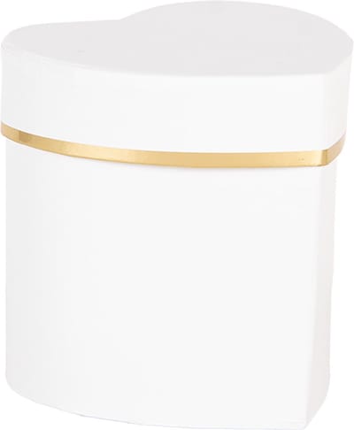 Clayre & Eef Geschenkdoos 10x10x10 cm Wit Karton